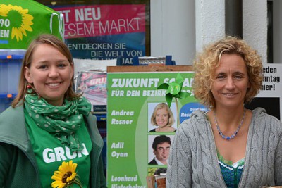 Janna Miller und Ulla Zeitlmann, Bundestagskandidatin